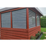 Zaluzje regulowane tarasowe drewniane shuttersy 1 mkw zabudowy  zestaw do samodzielnego montazu