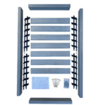 Zaluzje regulowane tarasowe drewniane shuttersy 1 mkw zabudowy  zestaw do samodzielnego montazu