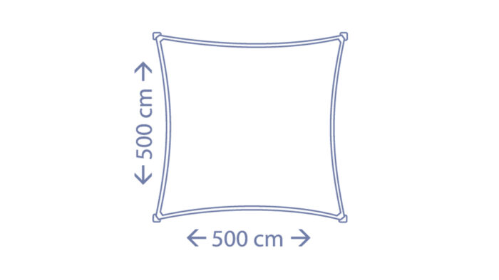 Zagiel  kwadrat 5 x 5 m kolor Czarny