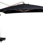 Parasol ogrodowy ICON T¹ - kolor stelażu: Oak - kolor: Feded black - 4 x 3 m