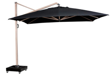 Parasol ogrodowy ICON T¹ - kolor stelażu: Oak - kolor: Feded black - 4 x 3 m