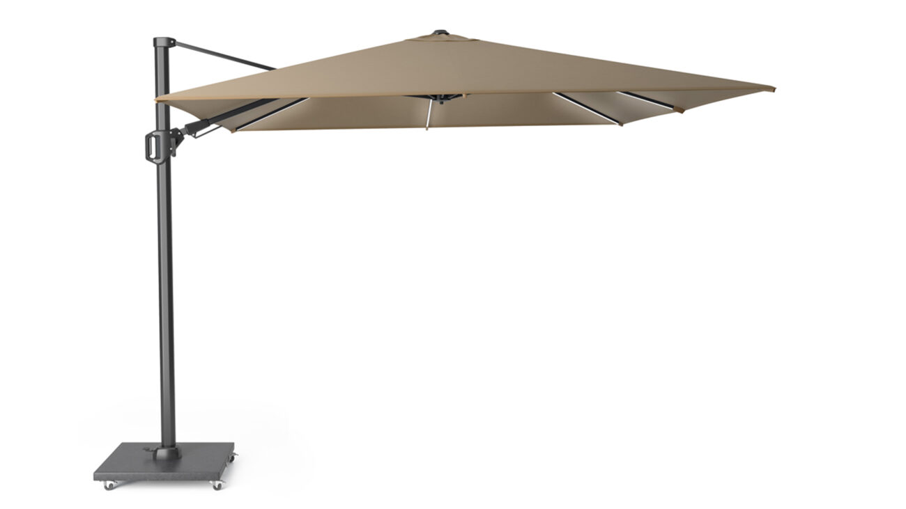 Parasol ogrodowy CHALLENGER T GLOW  kolor stelazu Anthracite  rozmiar 3 x 3 m  Taupe