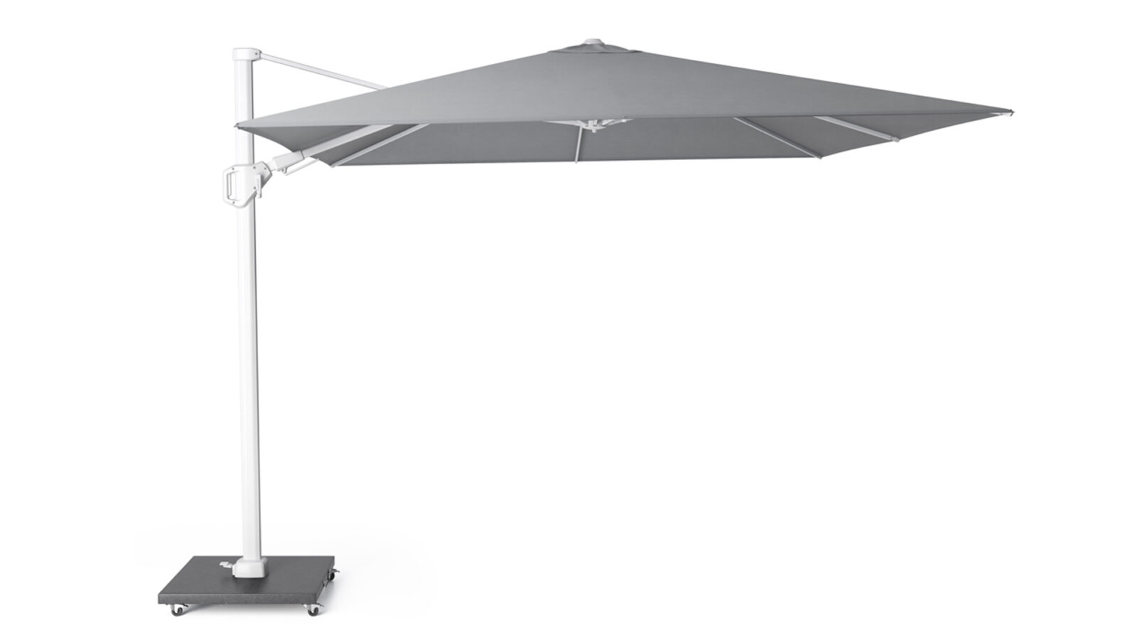 7135R-free_arm_parasol-Challenger-T2-3x3-premium-manhattan-Platinum-white-8717591772446 Parasol ogrodowy CHALLENGER T PREMIUM kolor stelazu White kolor Manhattan 3 x 3 m