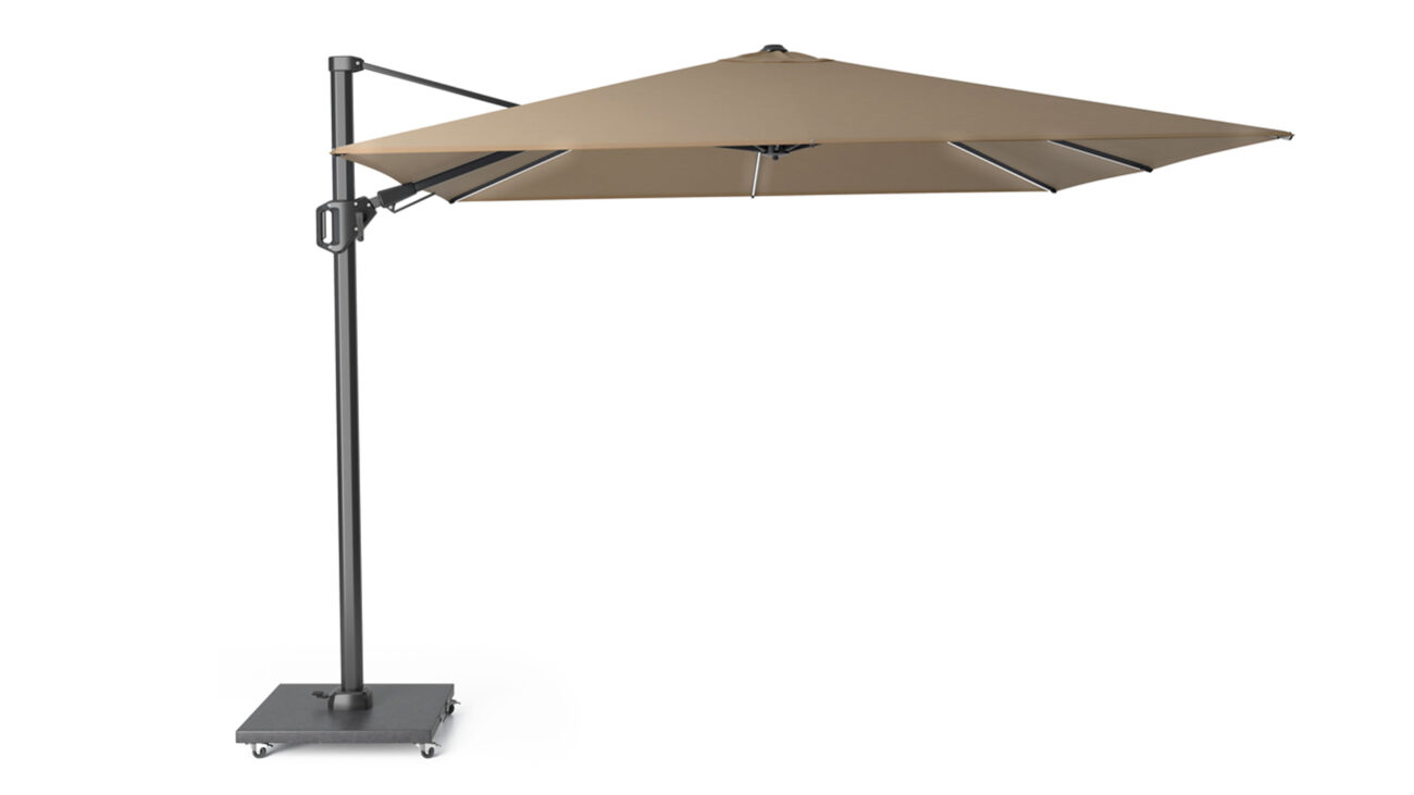 Parasol ogrodowy CHALLENGER T  kolor stelazu Anthracite  rozmiar 3 x 3 m  Taupe
