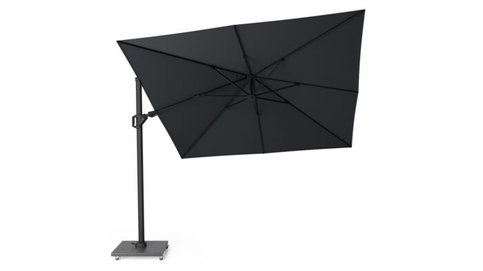 Parasol ogrodowy CHALLENGER T PREMIUM  kolor stelazu Matt black  kolor Jet black  3 x 3 m
