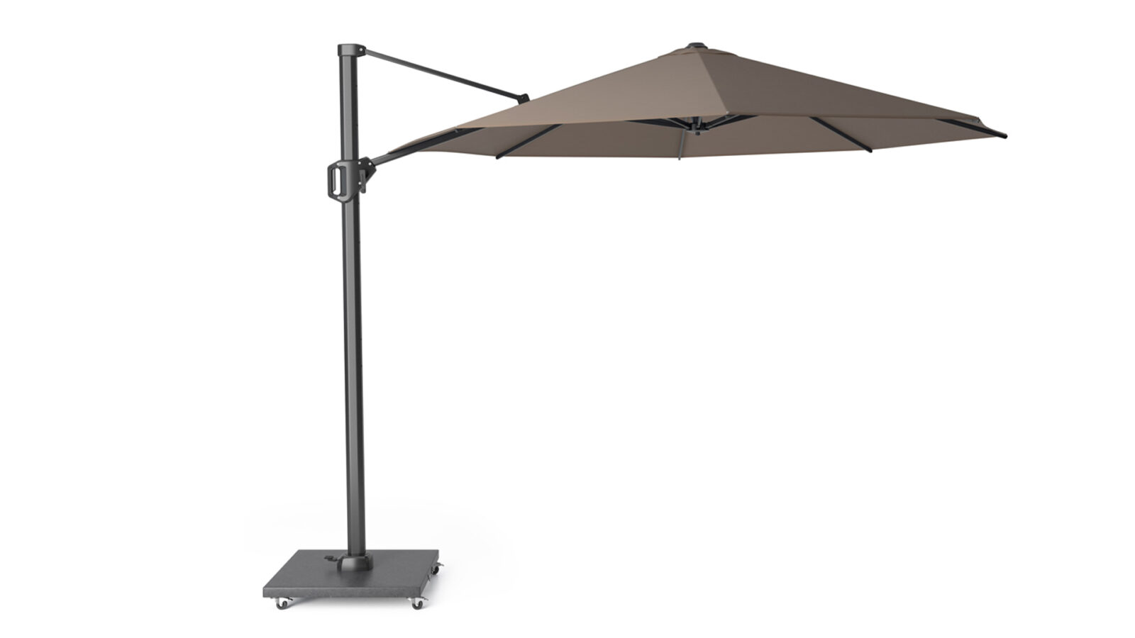 7141Q-free_arm_parasol-Challenger-T1-Ø3,5-premium-havana-Platinum-8717591770503 Parasol ogrodowy CHALLENGER T PREMIUM kolor stelazu Anthracite kolor Havana 35 m