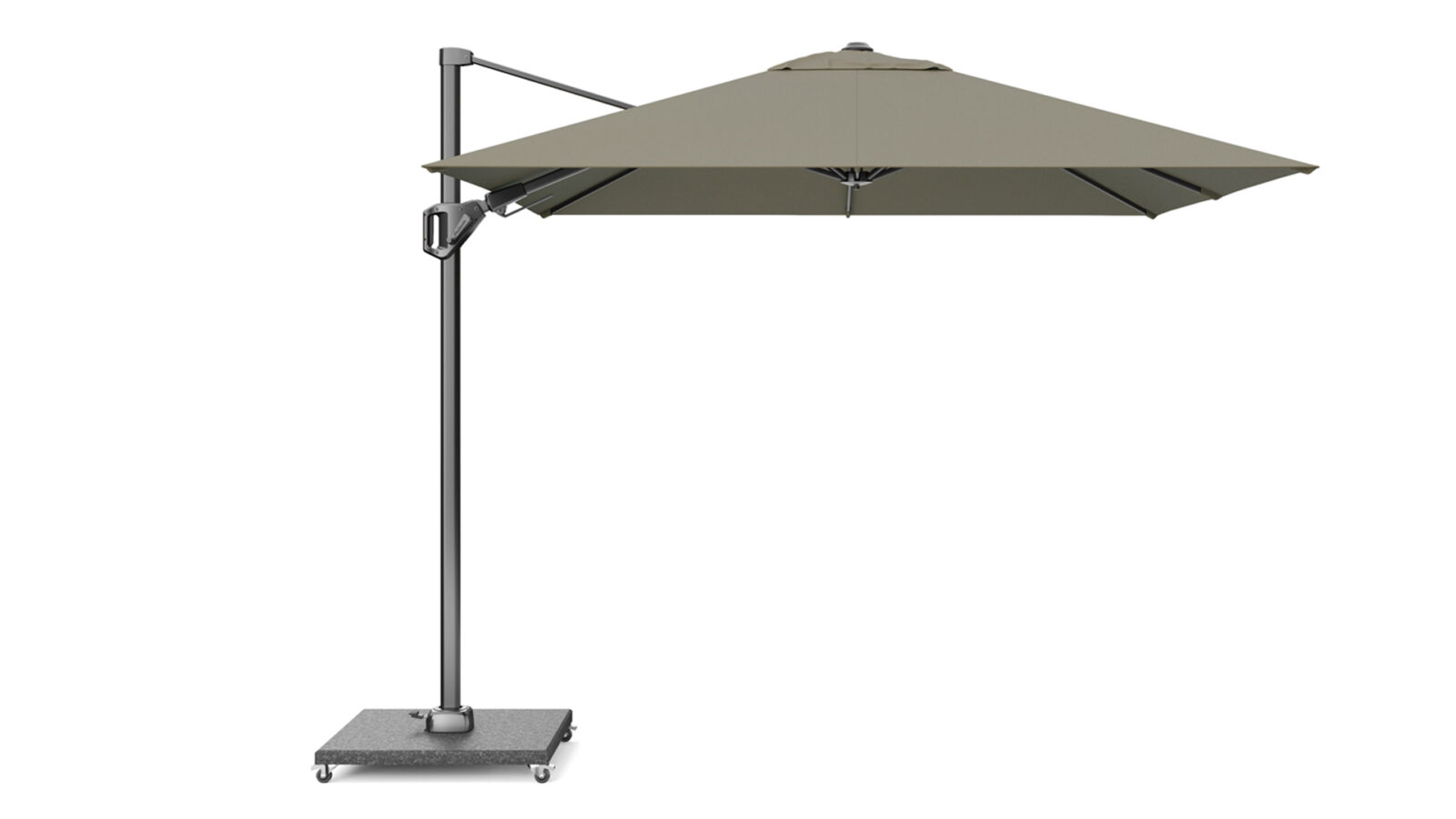 7147E-free_arm_parasol-Voyager-T2-2,7x2,7-taupe-Platinum-8720039162587 Parasol ogrodowy VOYAGER T kolor stelazu Anthracite kolor Taupe 27 x 27 m