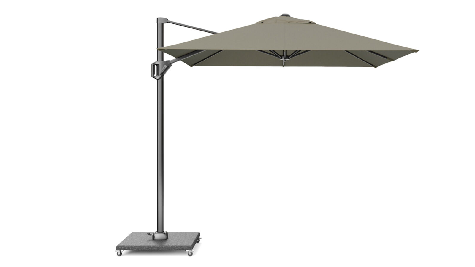 7149E-free_arm_parasol-Voyager-T1-2,5x2,5-taupe-Platinum-8720039162648 Parasol ogrodowy VOYAGER T kolor stelazu Anthracite kolor Taupe 25 x 25 m