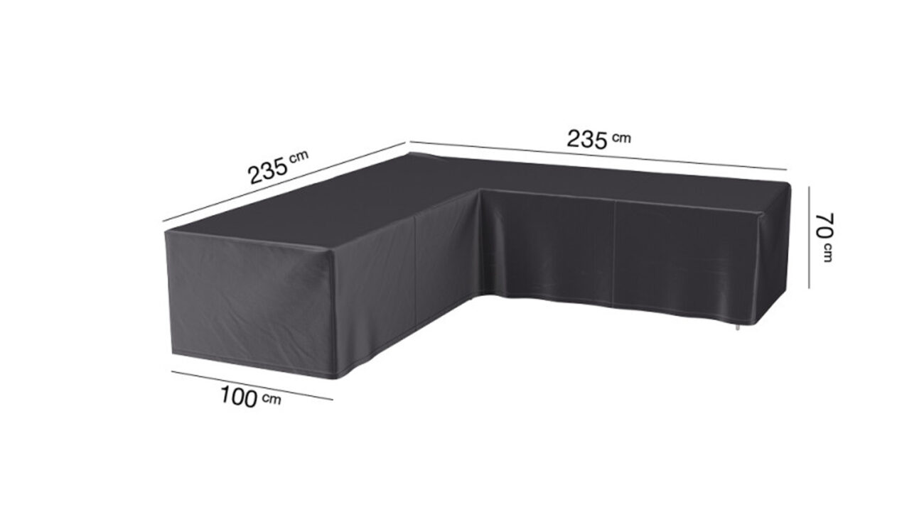 Pokrowiec na meble ogrodowe w ksztalcie L 235x235x100xH70 cm