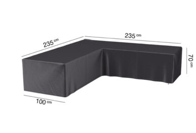 Pokrowiec na meble ogrodowe w ksztalcie L 235x235x100xH70 cm