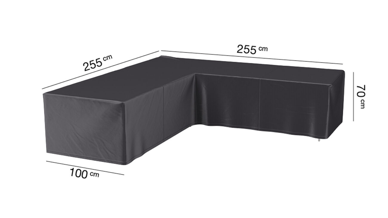 Pokrowiec na meble ogrodowe w ksztalcie L 255x255x100xH70 cm