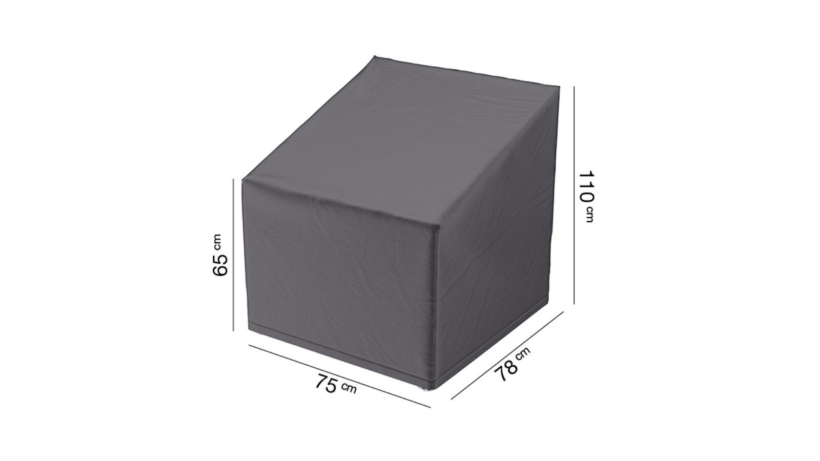 Pokrowiec trapezowy na krzesla ogrodowe 75x78xH65110 cm