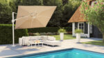 Parasol ogrodowy CHALLENGER T PREMIUM  kolor stelazu White  kolor Manhattan  3 x 3 m