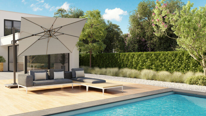 Parasol ogrodowy CHALLENGER T  kolor stelazu Anthracite  rozmiar 3 x 3 m  Anthracite
