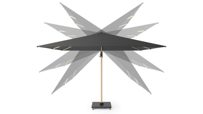 Parasol ogrodowy CHALLENGER T PREMIUM  kolor stelazu Anthracite  kolor Feded black  3 x 3 m