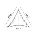 Żagiel wodoodporny – trójkąt 4 x 4 x 4 m kolor Kremowy - obrazek 3