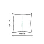 Żagiel wodoodporny – kwadrat 4 x 4 m kolor Kremowy - obrazek 3