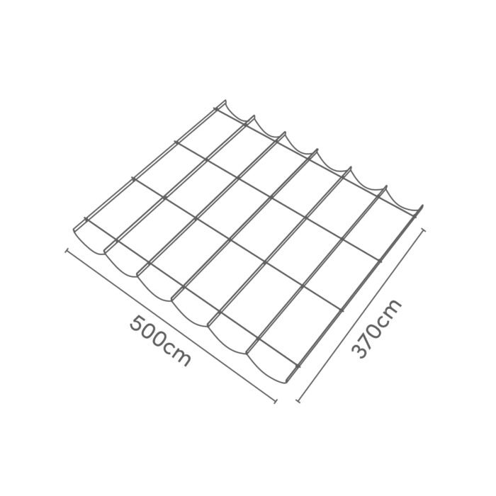 Roleta rzymska 3,7 m x 5 m kolor Złamana biel - obrazek 3