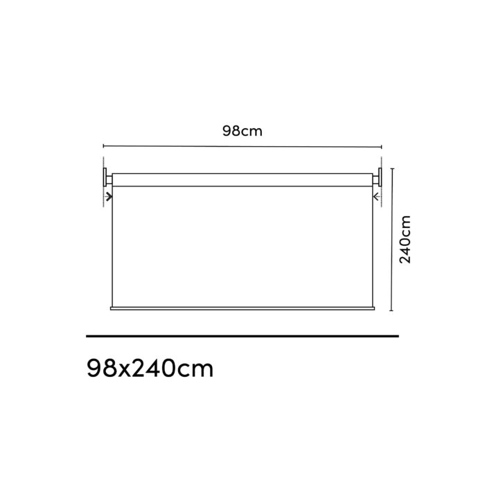 Roleta pionowa 0,98 x 2,4 m kolor Antracyt - obrazek 4