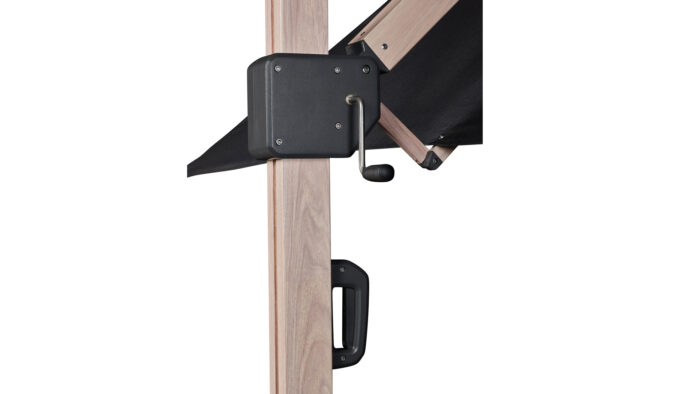 Parasol ogrodowy ICON T  kolor stelazu Oak  kolor Feded black  4 x 3 m