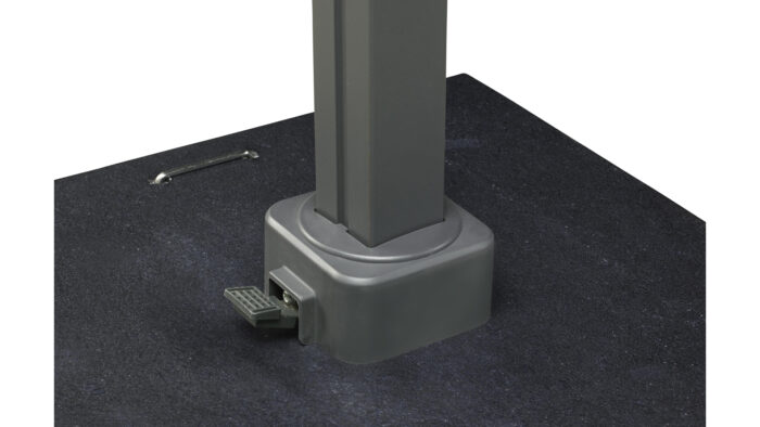 Parasol ogrodowy ICON T  kolor stelazu Anthracite  kolor Feded black  4 x 3 m