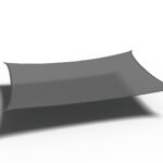 Żagiel przeciwsłoneczny - prostokąt 3 x 5m kolor Antracyt