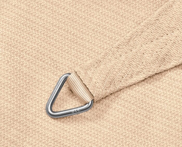 Żagiel przeciwsłoneczny - trójkąt 90° 5 x 5 x 7,1 m kolor Złamana biel - obrazek 6