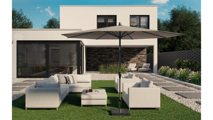 Parasol ogrodowy RIVA PREMIUM  kolor stelazu Anthracite  kolor Manhattan   3 m