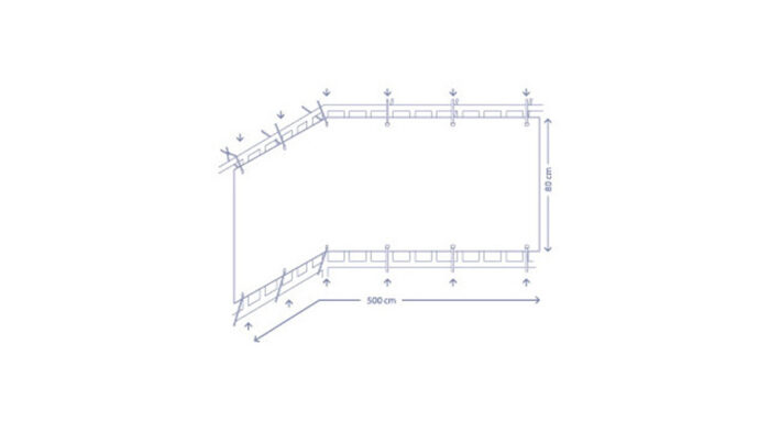 Parawan balkonowy  Piaskowy