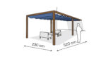 Pergola aluminiowa PS1 230 x 520 cm - Zamówienie indywidualne