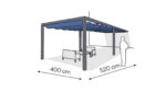 Pergola aluminiowa PS1 400 x 520 cm - Antracyt