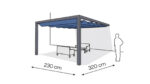 Pergola aluminiowa PS1 230 x 320 cm - Antracyt
