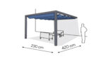 Pergola aluminiowa PS1 230 x 420 cm - Antracyt