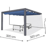Pergola aluminiowa PS1 320 x 320 cm - Antracyt