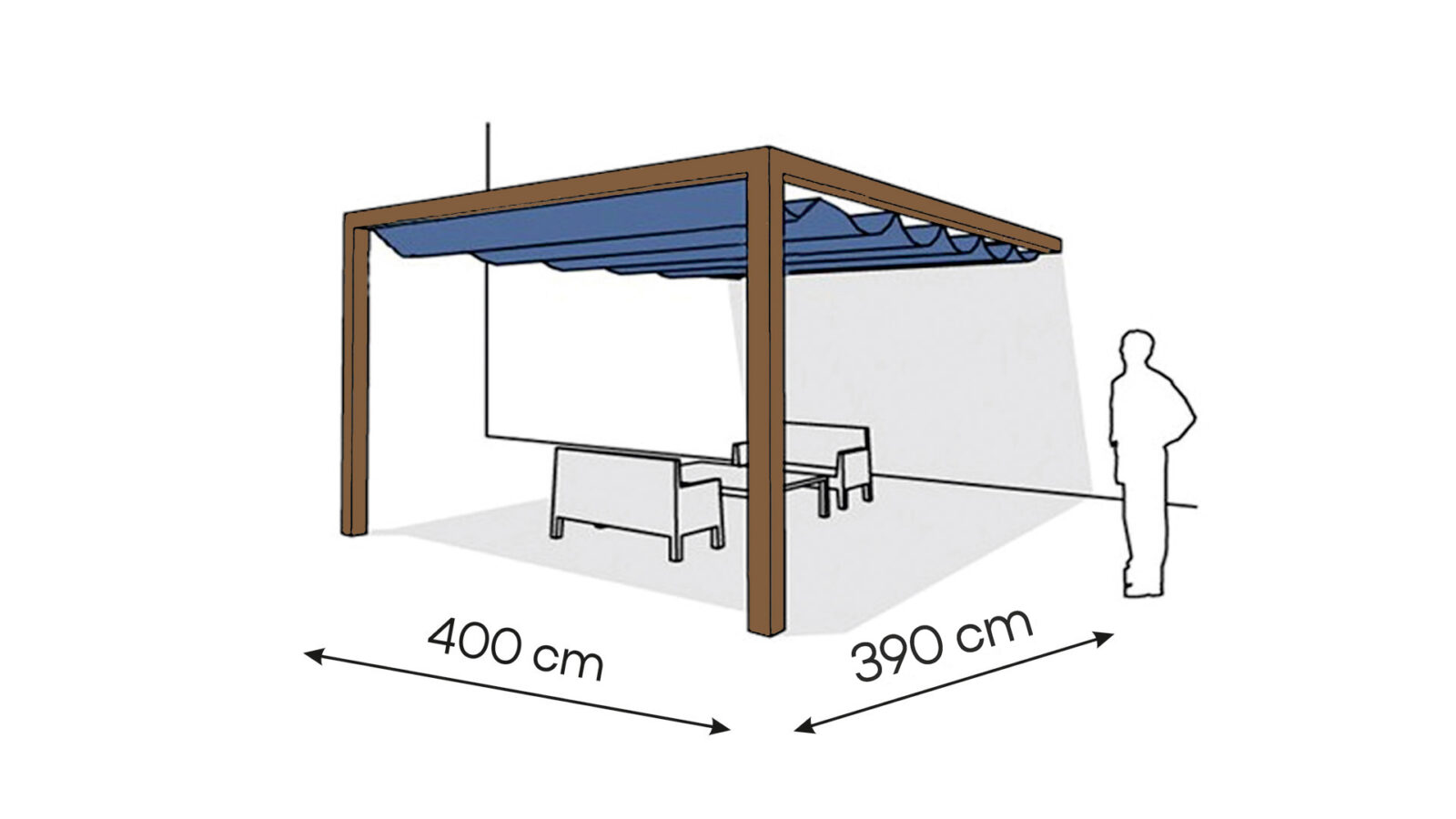 pergola _aluminiowa_przyscienna1_mala_400x390_b Pergola aluminiowa PS1 400 x 390 cm - Zamówienie indywidualne - obrazek 1