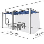 Pergola aluminiowa PS2 230 x 520 cm - Biały