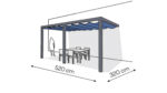 Pergola aluminiowa PS2 320 x 520 cm - Antracyt