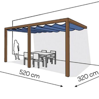 Pergola aluminiowa PS2 320 x 520 cm - Zamówienie indywidualne