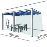 Pergola aluminiowa PS2 390 x 520 cm  Bialy