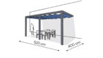 Pergola aluminiowa PS2 400 x 520 cm - Antracyt