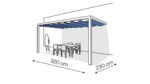 Pergola aluminiowa PS2 230 x 320 cm - Biały