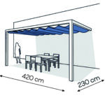 Pergola aluminiowa PS2 230 x 420 cm - Biały