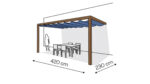 Pergola aluminiowa PS2 230 x 420 cm - Zamówienie indywidualne