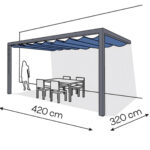Pergola aluminiowa PS2 320 x 420 cm - Antracyt