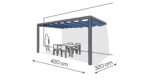 Pergola aluminiowa PS2 320 x 420 cm - Antracyt