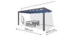 Pergola aluminiowa PS2 400 x 390 cm - Antracyt