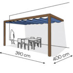 Pergola aluminiowa PS2 400 x 390 cm - Zamówienie indywidualne