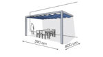 Pergola aluminiowa PS2 400 x 390 cm - Srebrny