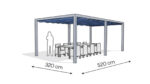 Pergola aluminiowa PW 320 x 520 cm  Srebrny