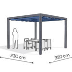 Pergola aluminiowa PW 230 x 320 cm  Antracyt